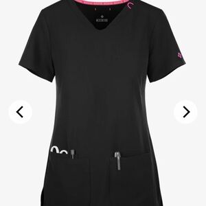 Med Couture Amp Women's Black Scrub Top